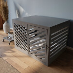 Modern Köpek Kulübesi Orta Boy V Kapı Model, El Yapımı, Birinci Sınıf Ahşap, Hediye Mama Kabı